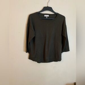 Melissa Paige Olive Green Scoop Neck Sweater